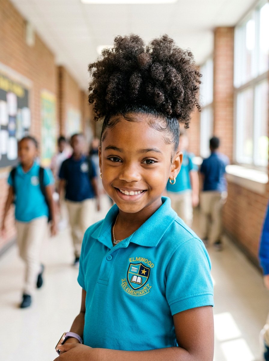 High Puff Natural Hair - 20 school bun styles for black girls - 20 school bun styles for black girls
