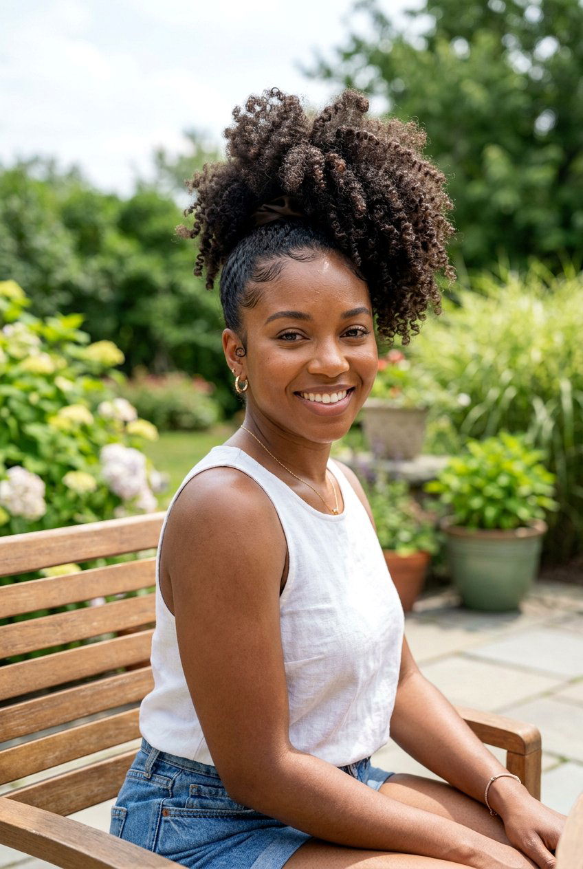 High Puff Ponytail For Curly Hair - 20 monsoon friendly hairstyles - 20 monsoon friendly hairstyles