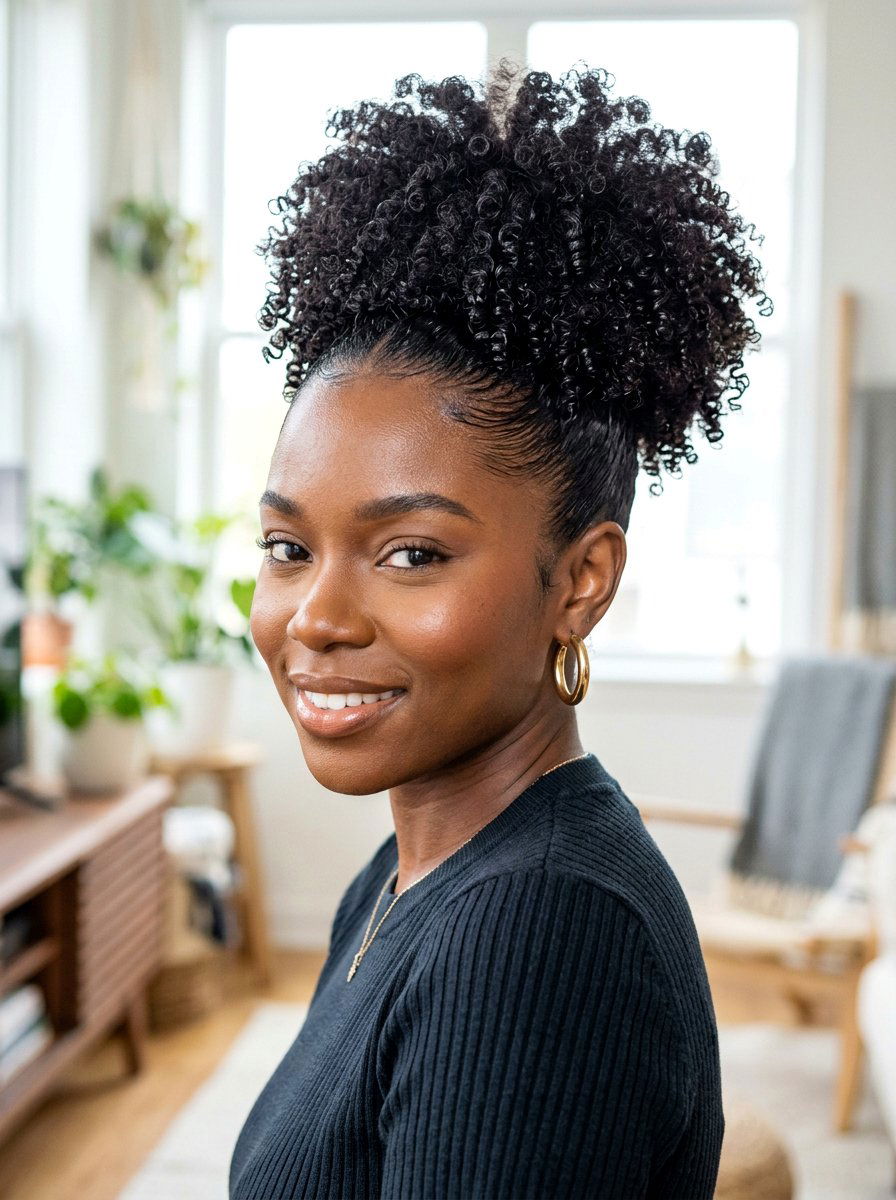 High Puff Wet Look Curls - 20 wet look curls hairstyle - 20 wet look curls hairstyle