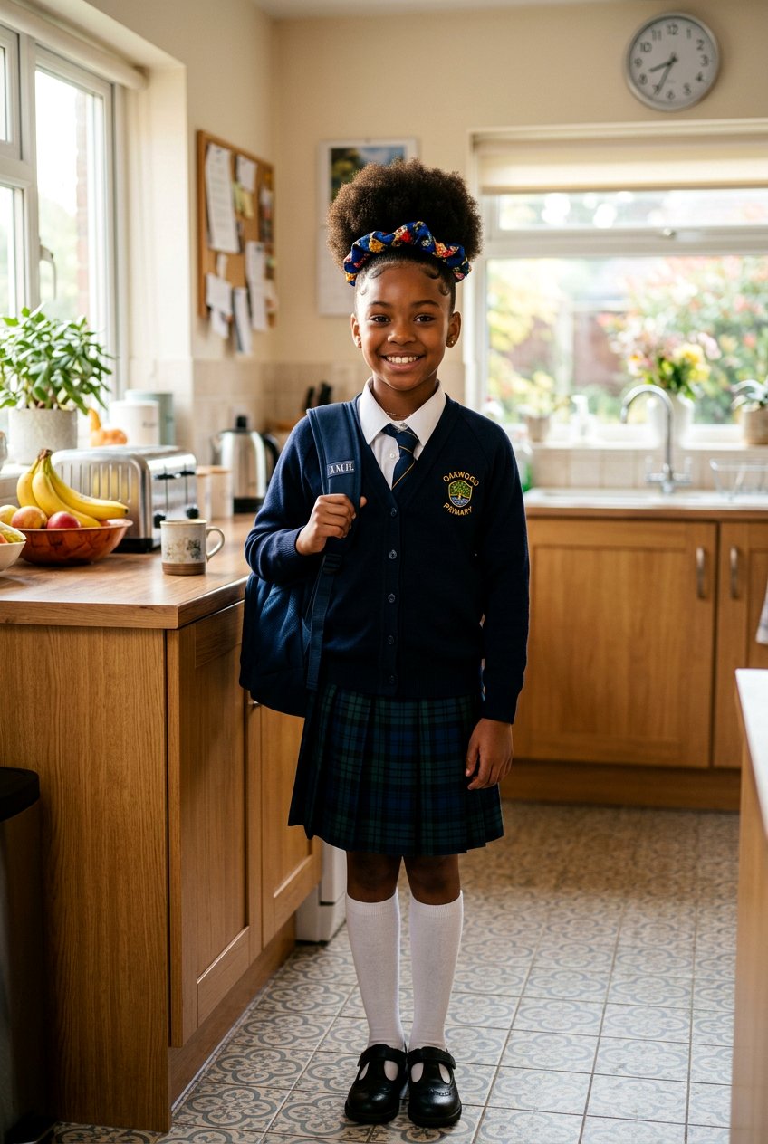 High Puff with a Satin Scrunchie - 20 easy natural hairstyles for school mornings - 20 easy natural hairstyles for school mornings