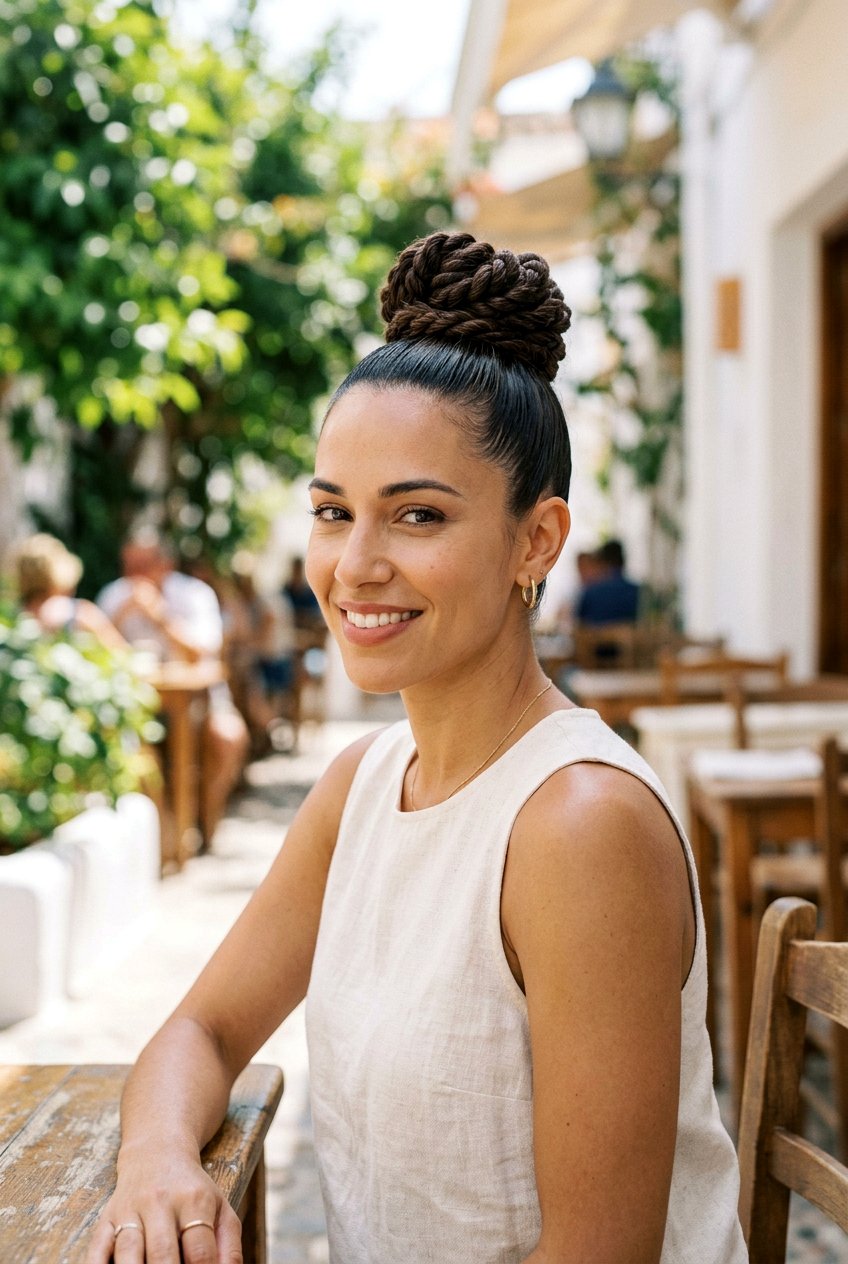 High Rope Twist Bun - 20 rope twist bun hairstyle - 20 rope twist bun hairstyle