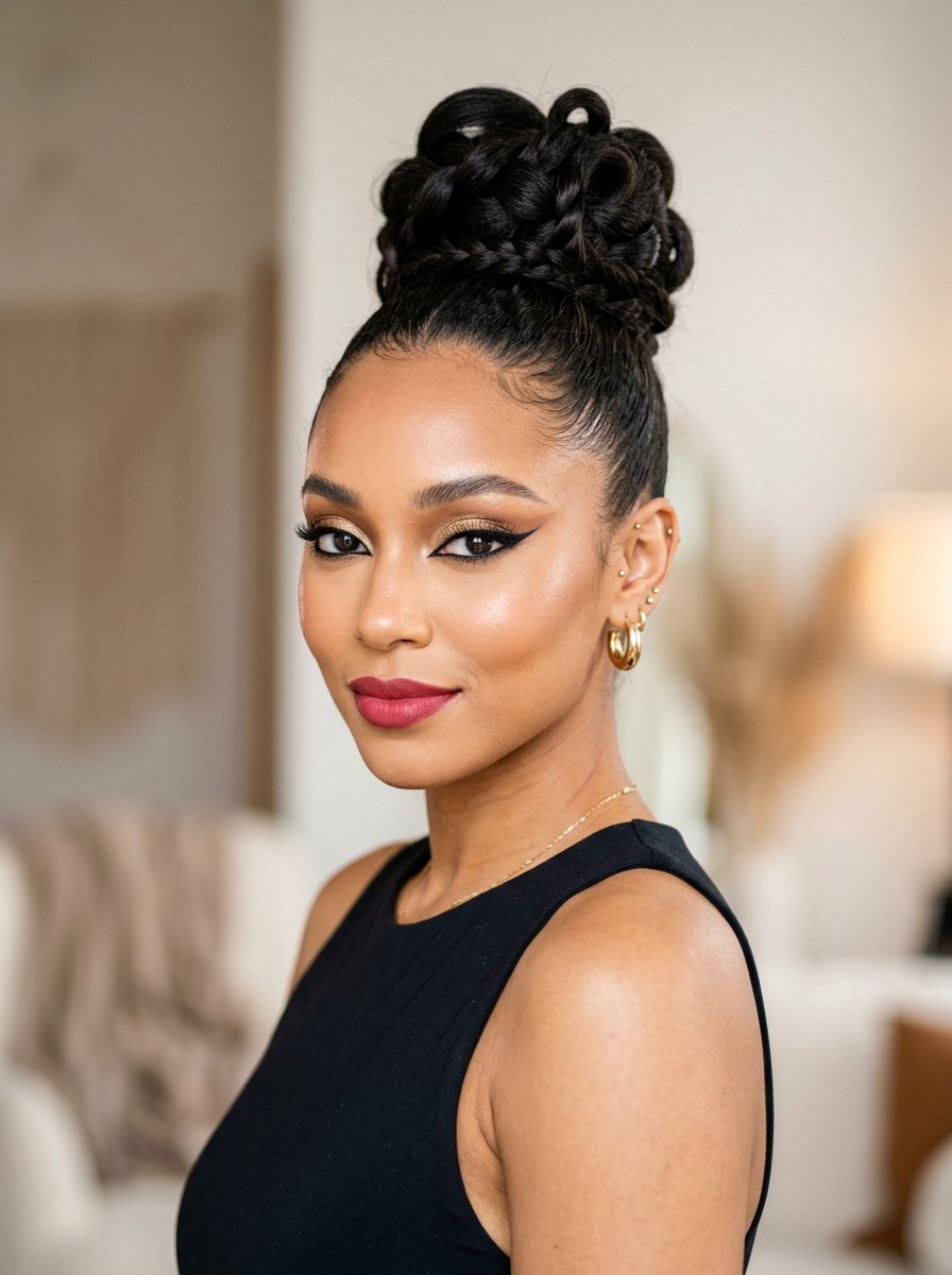 High Sculpted Bun On Crown - 20 sculpted bun hairstyle - 20 sculpted bun hairstyle