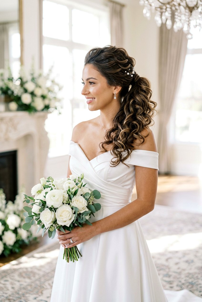 High Side Ponytail For Bridal Look - 20 elegant bridal side ponytail - 20 elegant bridal side ponytail