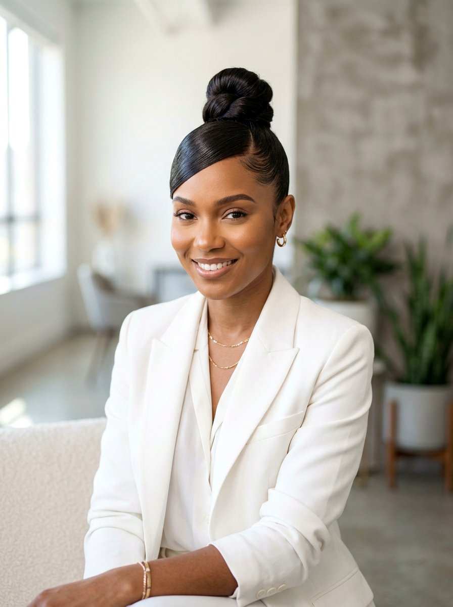 High Sleek Bun With Swoop - 20 sleek natural hair bun with swoop - 20 sleek natural hair bun with swoop