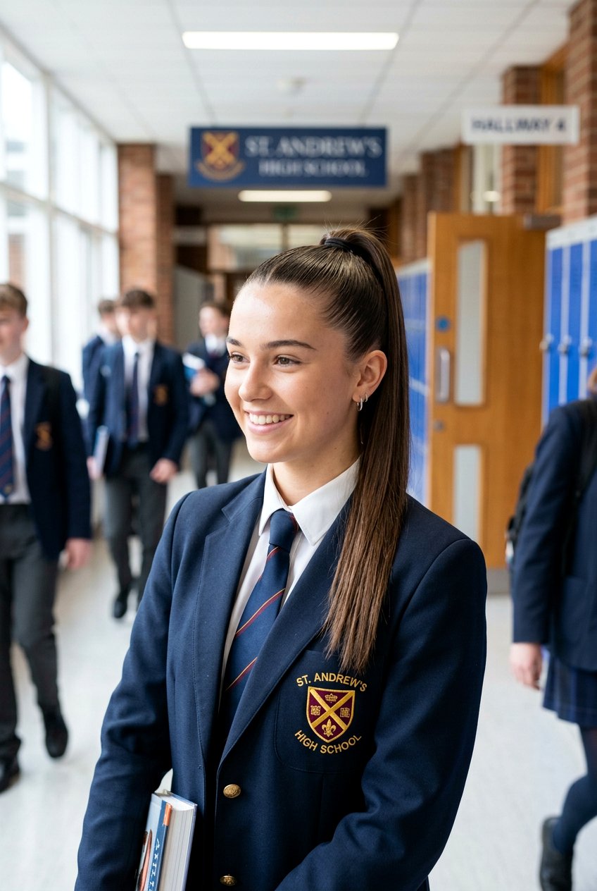 High Sleek Ponytail - 20 quick ponytail for school mornings - 20 quick ponytail for school mornings