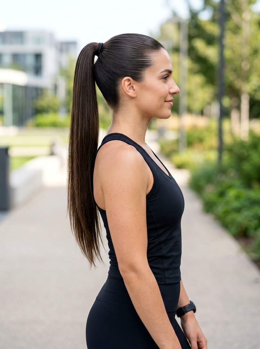 High Sleek Ponytail For Pilates - 20 pilates hairstyle with sleek ponytail - 20 pilates hairstyle with sleek ponytail