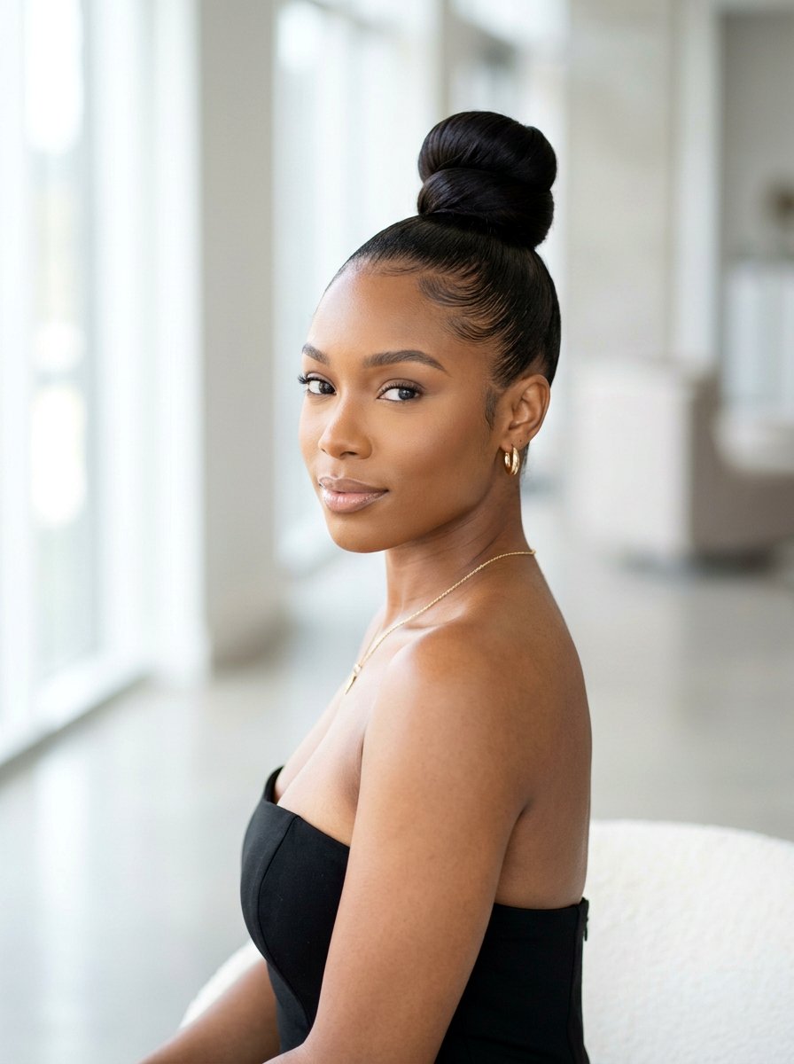 20 Stunning Party Hairstyle Ideas With A Sleek Top Knot