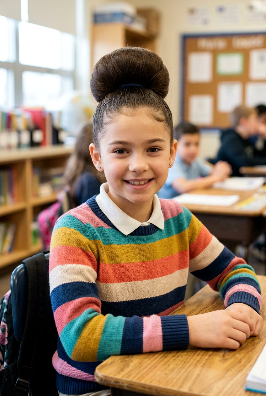 High Sock Bun - 20 quick bun for school girls - 20 quick bun for school girls