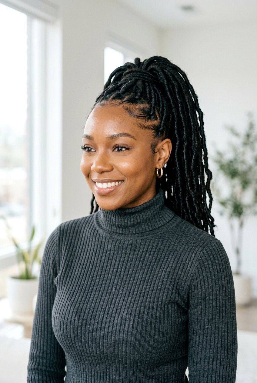 High Soft Loc Ponytail - 20 soft loc ponytail hairstyles - 20 soft loc ponytail hairstyles