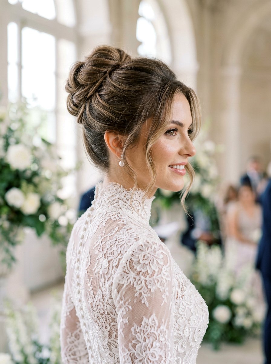 High Swept Updo Wedding - 20 wedding hairstyles for outdoor ceremony