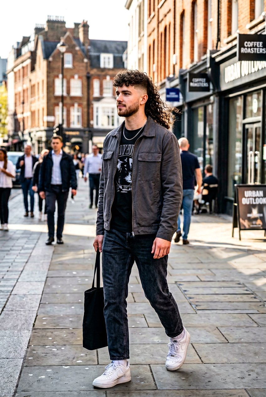 High Taper Curly Mullet - 20 taper mullet for curly hair men - 20 taper mullet for curly hair men