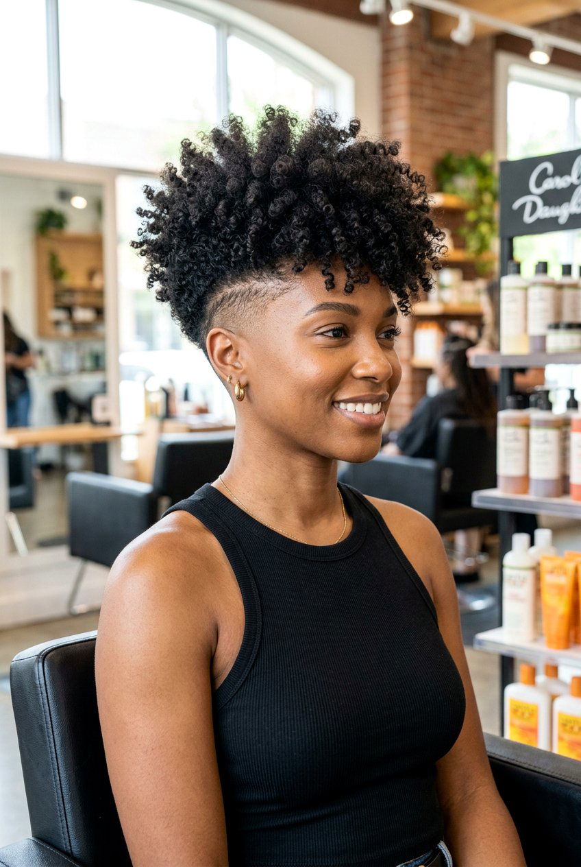 High Taper Fade Curly Top Women - 20 tapered sides curly top haircut women - 20 tapered sides curly top haircut women