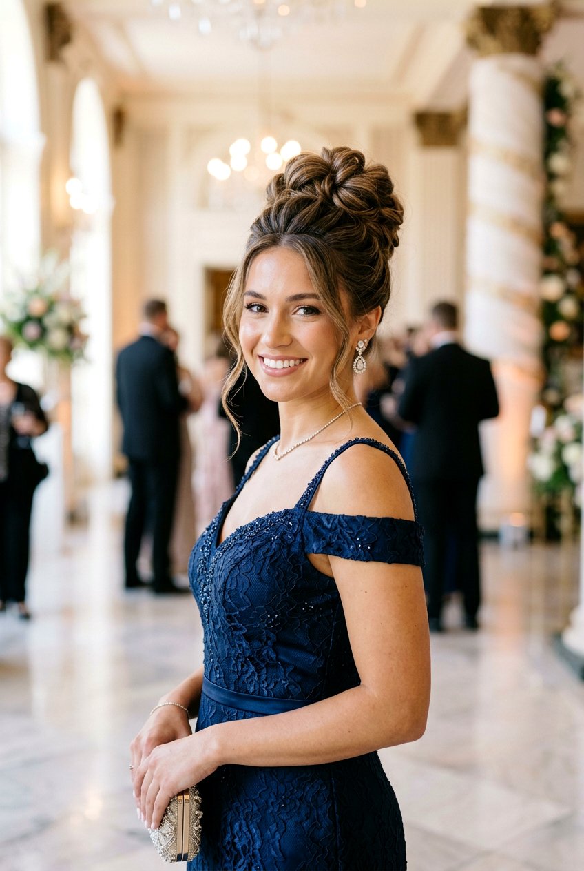 High Textured Bun Updo - 20 textured updo hairstyles - 20 textured updo hairstyles