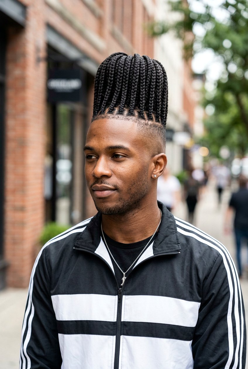 High Top Braids Undercut - 20 braids with undercut men - 20 braids with undercut men