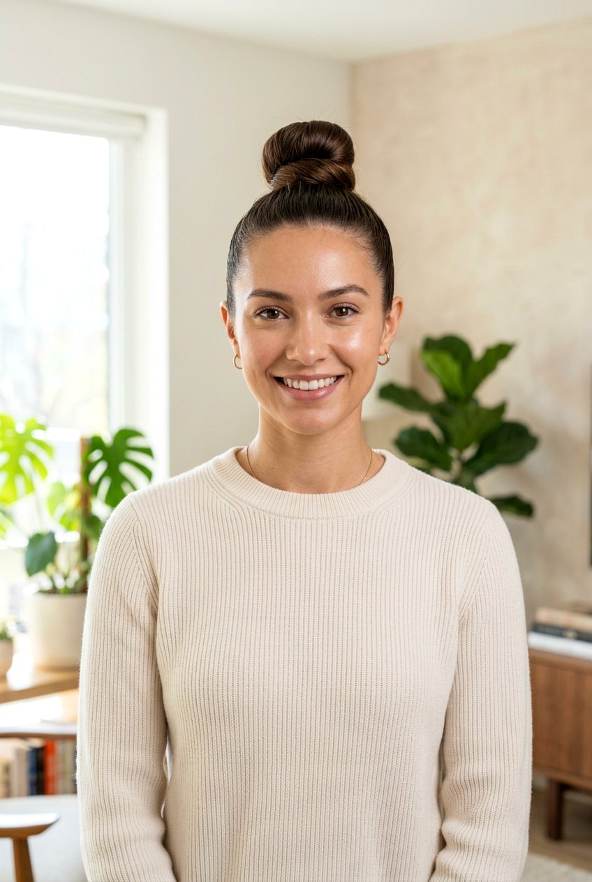 High Top Knot - 20 easy library hairstyle for college girls - 20 easy library hairstyle for college girls