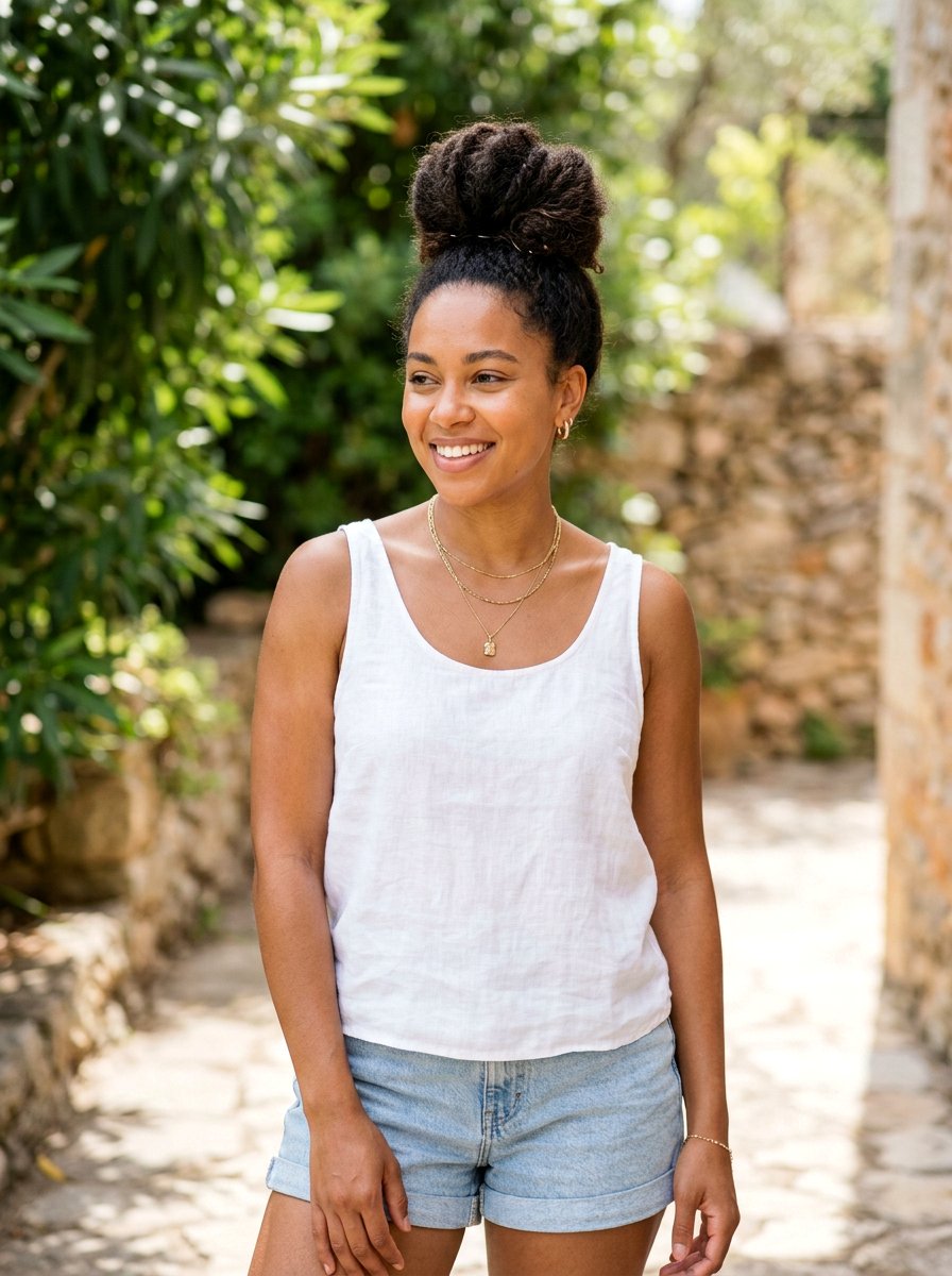 High Top Knot - 20 quick hairstyle for thick coarse hair - 20 quick hairstyle for thick coarse hair