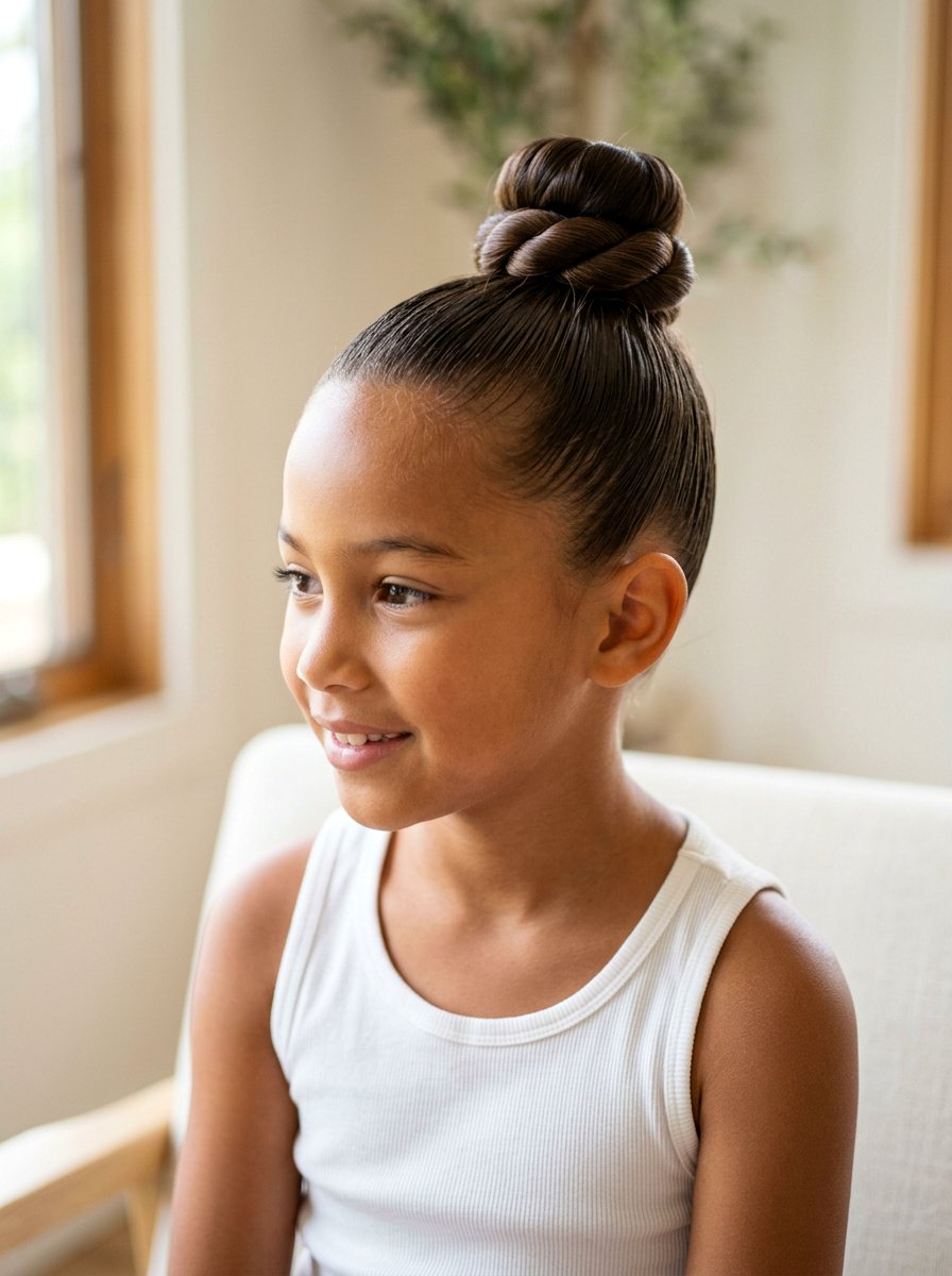 High Top Knot - 20 school hair ideas for girls - 20 school hair ideas for girls