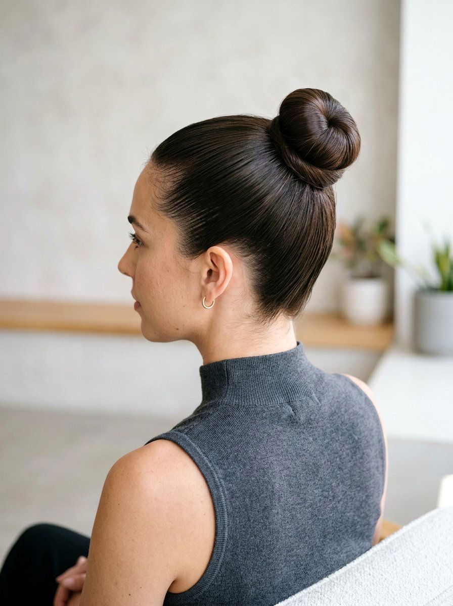 High Top Knot - 20 simple hairstyle for birthday brunch - 20 simple hairstyle for birthday brunch