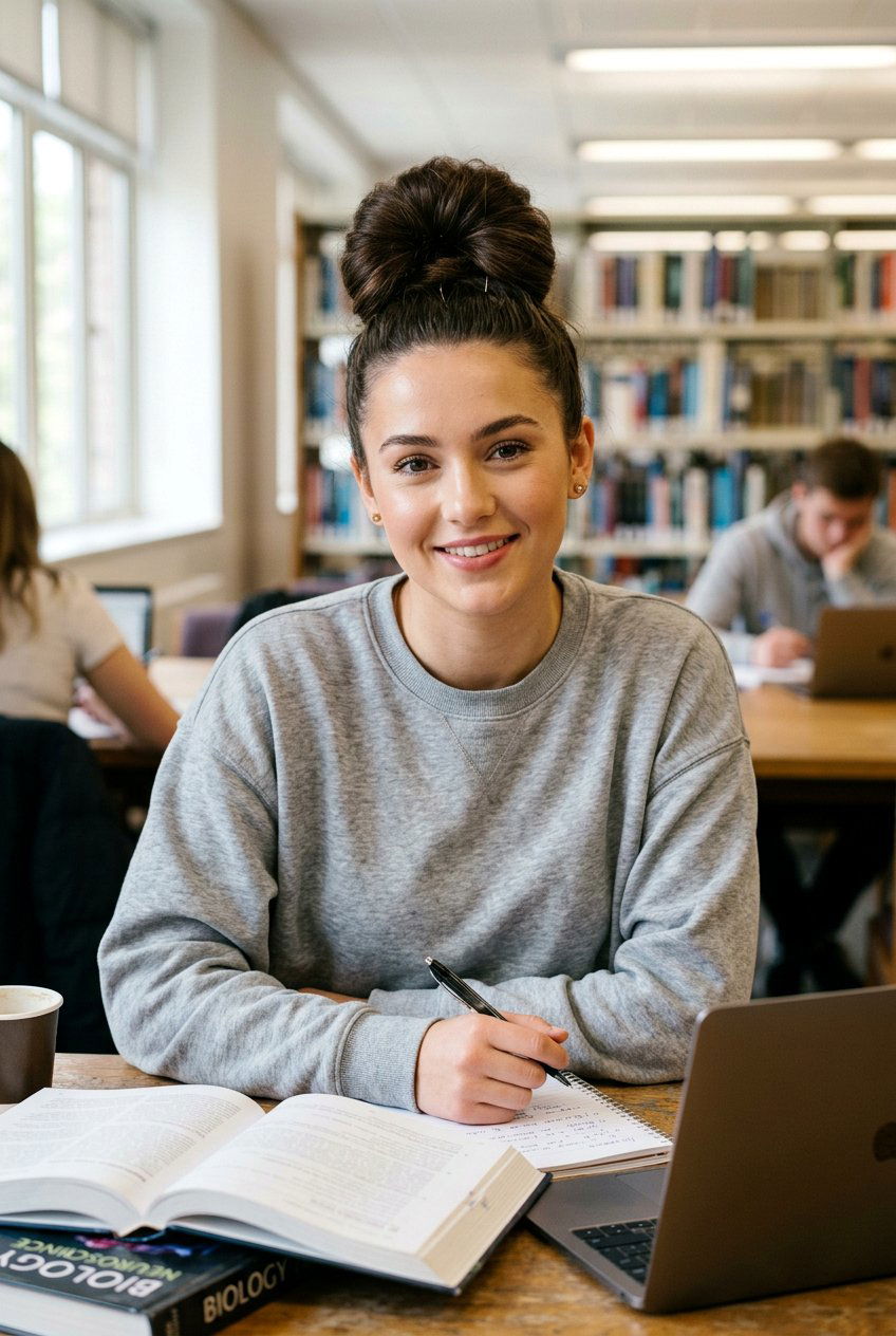 High Top Knot Exam Hairstyle - 20 exam day hairstyles - 20 exam day hairstyles