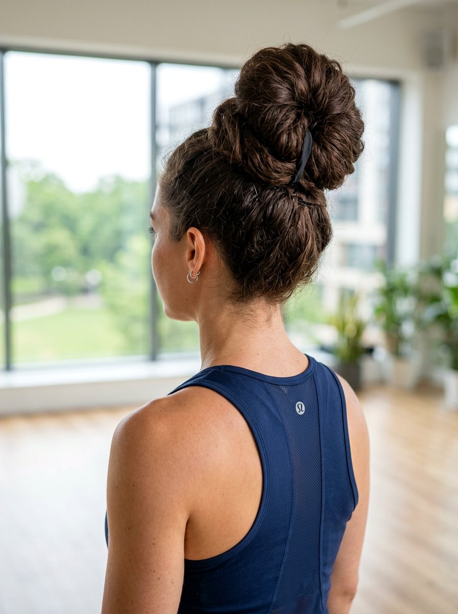 High Top Knot For Thick Hair - 20 quick hairstyle for college classes - 20 quick hairstyle for college classes