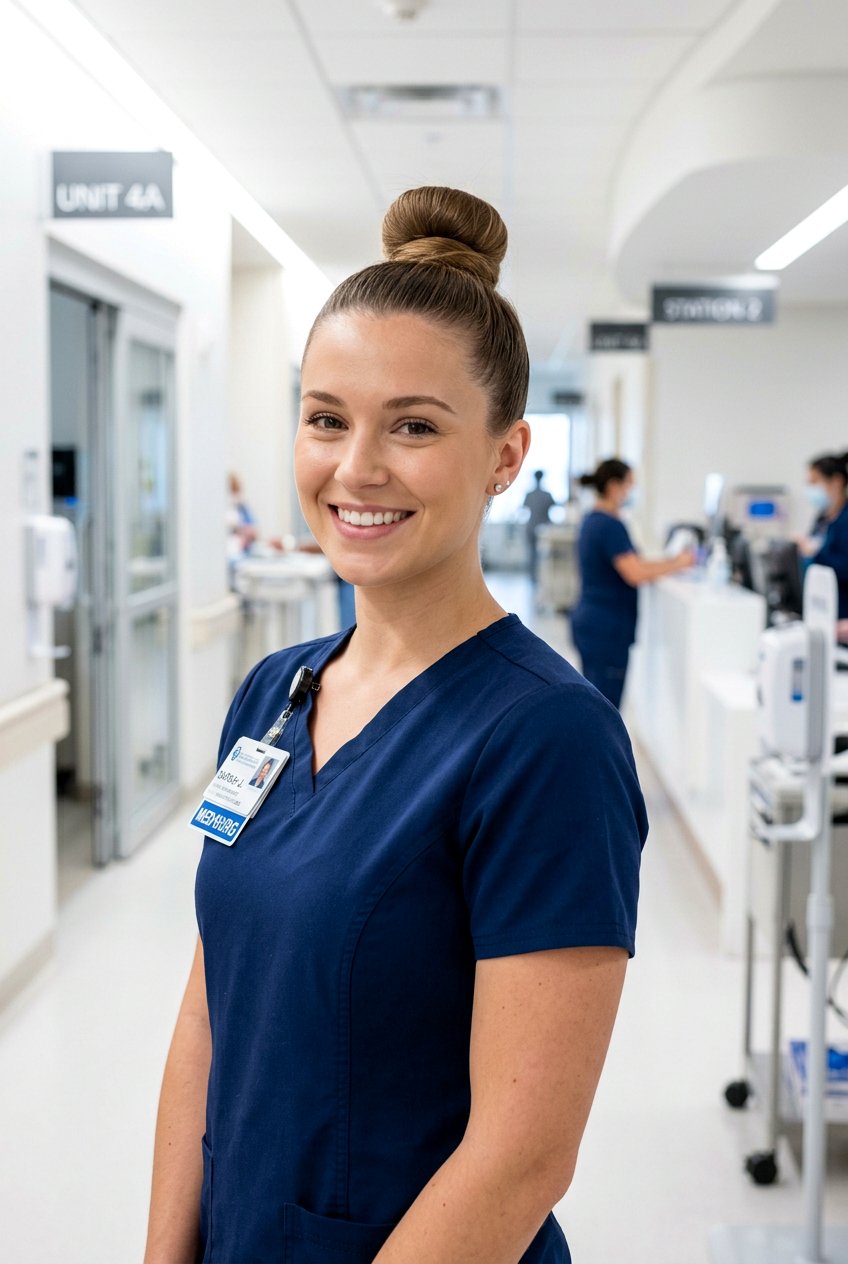 High Top Knot Nurse Bun - 20 nurse bun hairstyles - 20 nurse bun hairstyles