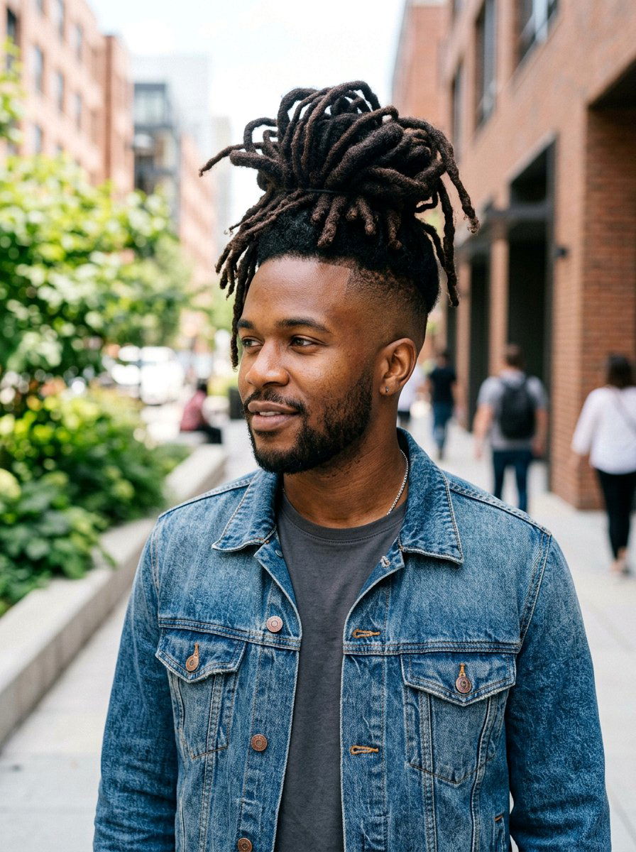 High Top Semi Freeform Locs - 20 semi freeform dreads styles men - 20 semi freeform dreads styles men