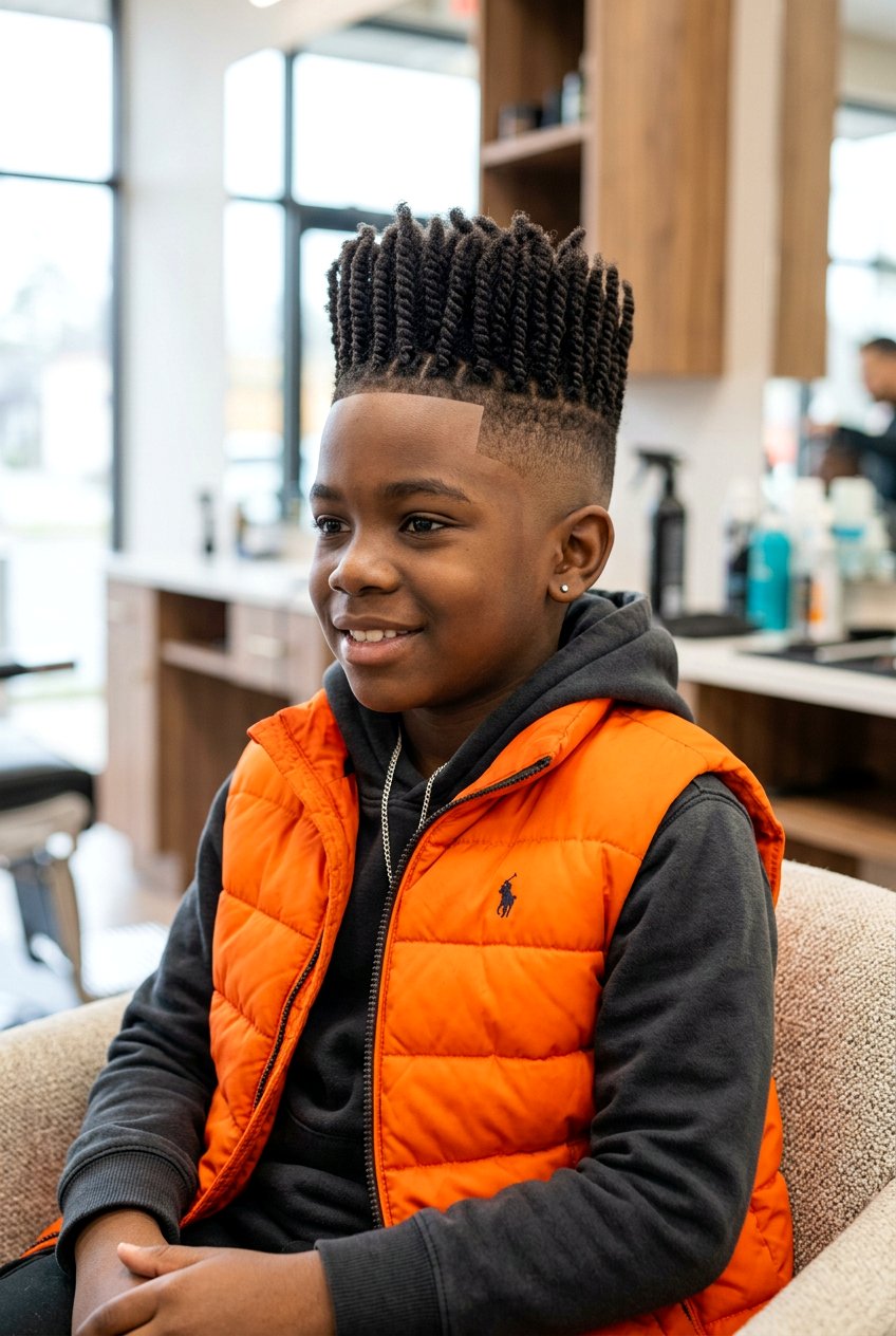 High Top Twists Taper - 20 boys twists with fade - 20 boys twists with fade