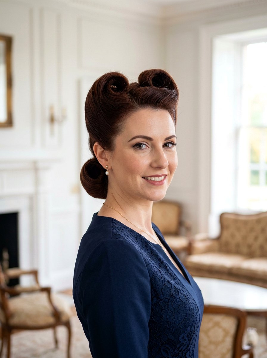 High Victory Rolls With Gibson Tuck - 20 vintage victory rolls hairstyle - 20 vintage victory rolls hairstyle