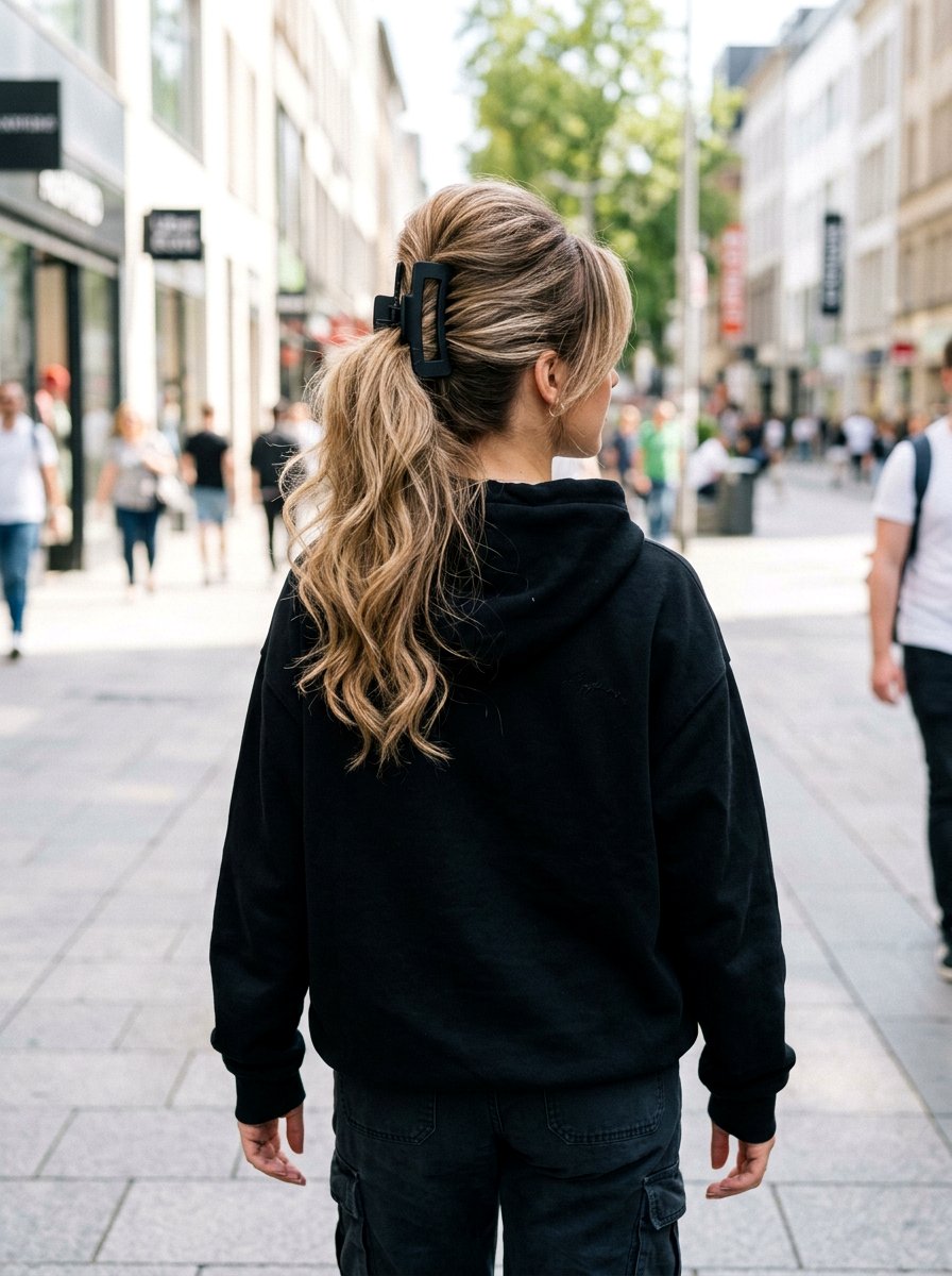 High Volume Claw Clip Ponytail - 20 claw clip ponytail for fine hair women - 20 claw clip ponytail for fine hair women