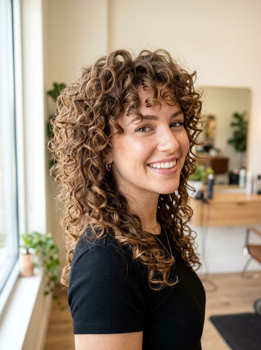 High Volume Layered Curls - 20 volume haircut for curly hair - 20 volume haircut for curly hair