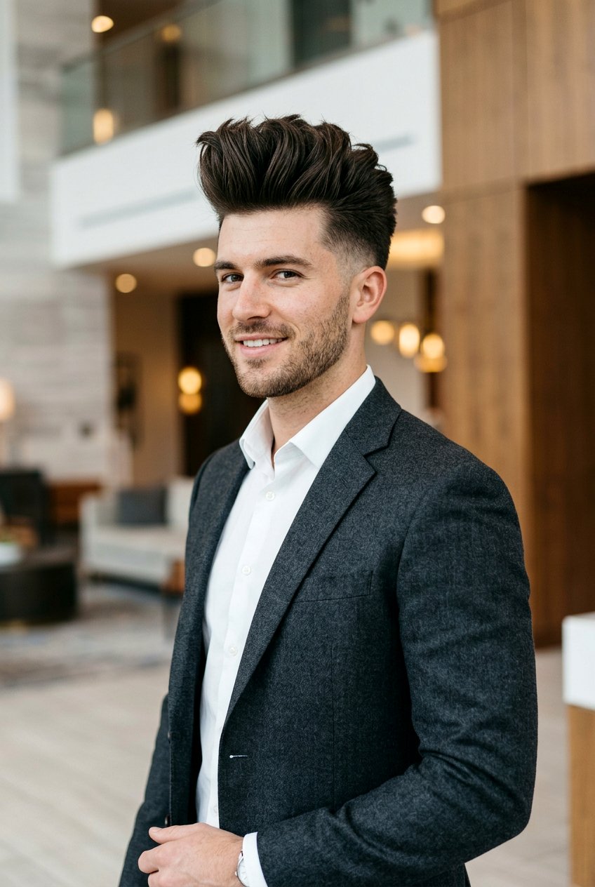 High Volume Textured Quiff - 20 textured quiff for thick hair men - 20 textured quiff for thick hair men