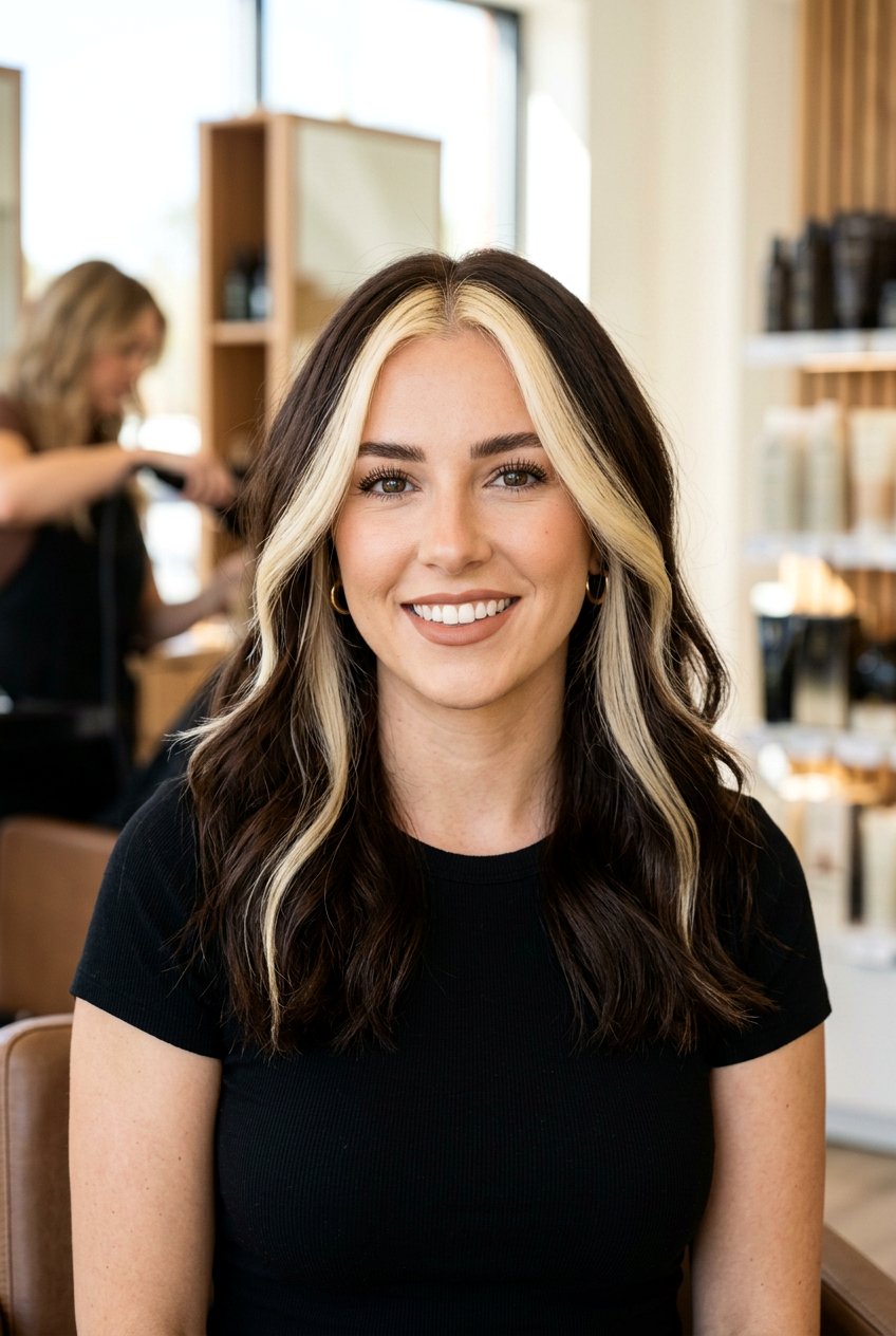 High contrast blonde money piece brown hair - 20 blonde money piece on brown hair - 20 blonde money piece on brown hair