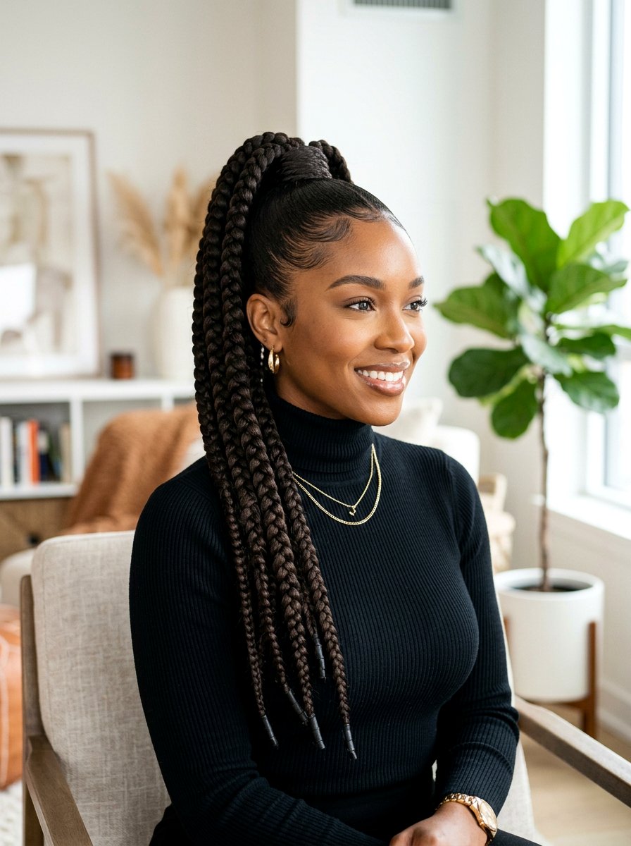 High jumbo knotless braids ponytail - 20 jumbo knotless braids ponytail - 20 jumbo knotless braids ponytail