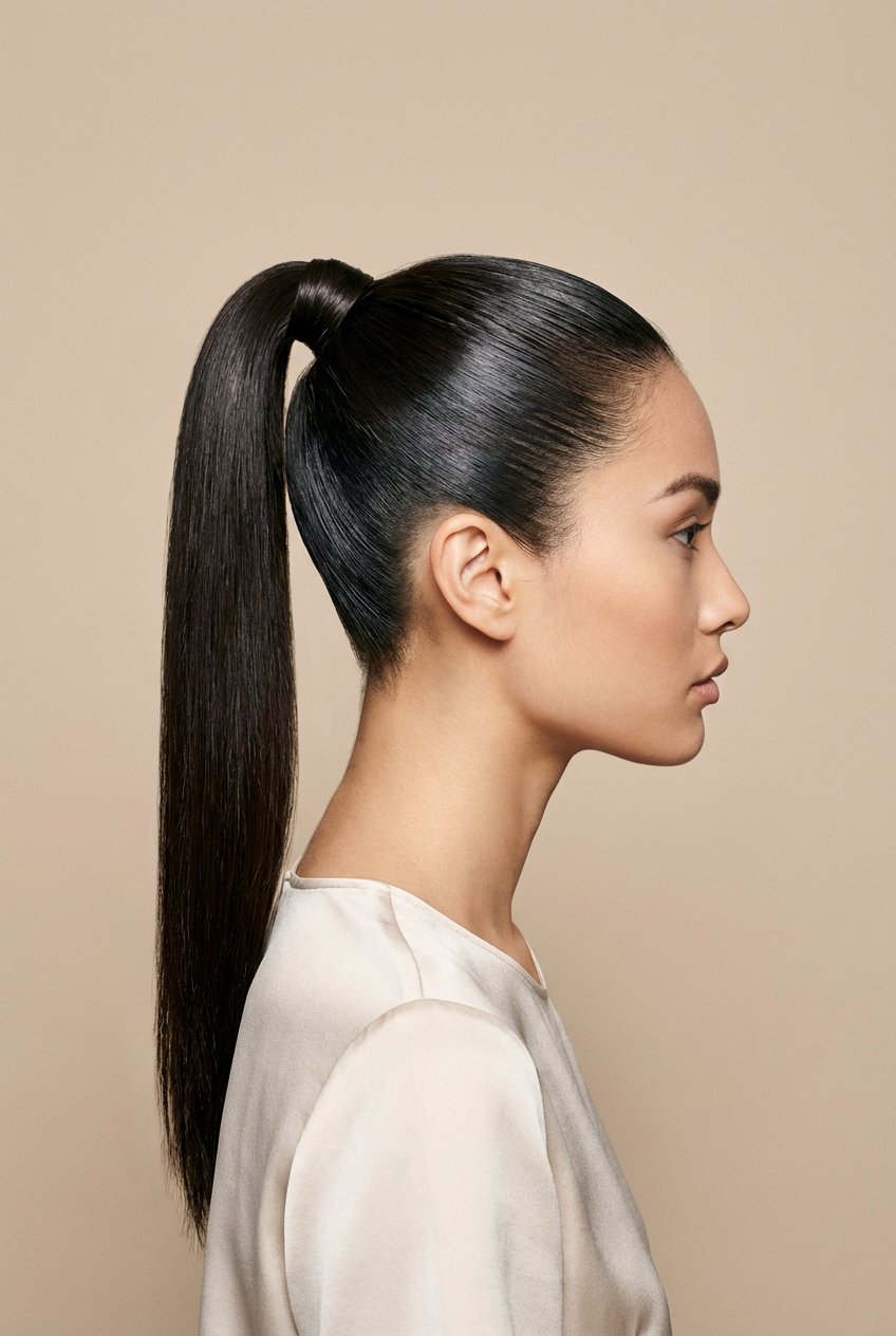 High sleek ponytail - 20 sleek ponytail hairstyles - 20 sleek ponytail hairstyles
