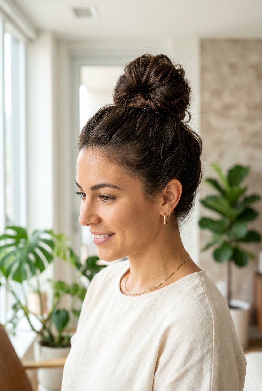 High top knot - 20 picture day hairstyles - 20 picture day hairstyles