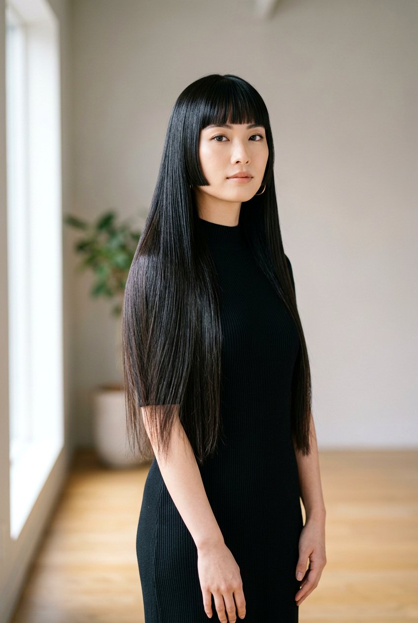 Hime Cut With Long Hair And Straight Hair - 20 hime cut with long hair - 20 hime cut with long hair