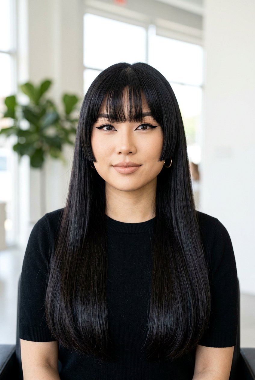 Hime Cut With Thick Curtain Bangs - 20 hime cut with curtain bangs - 20 hime cut with curtain bangs