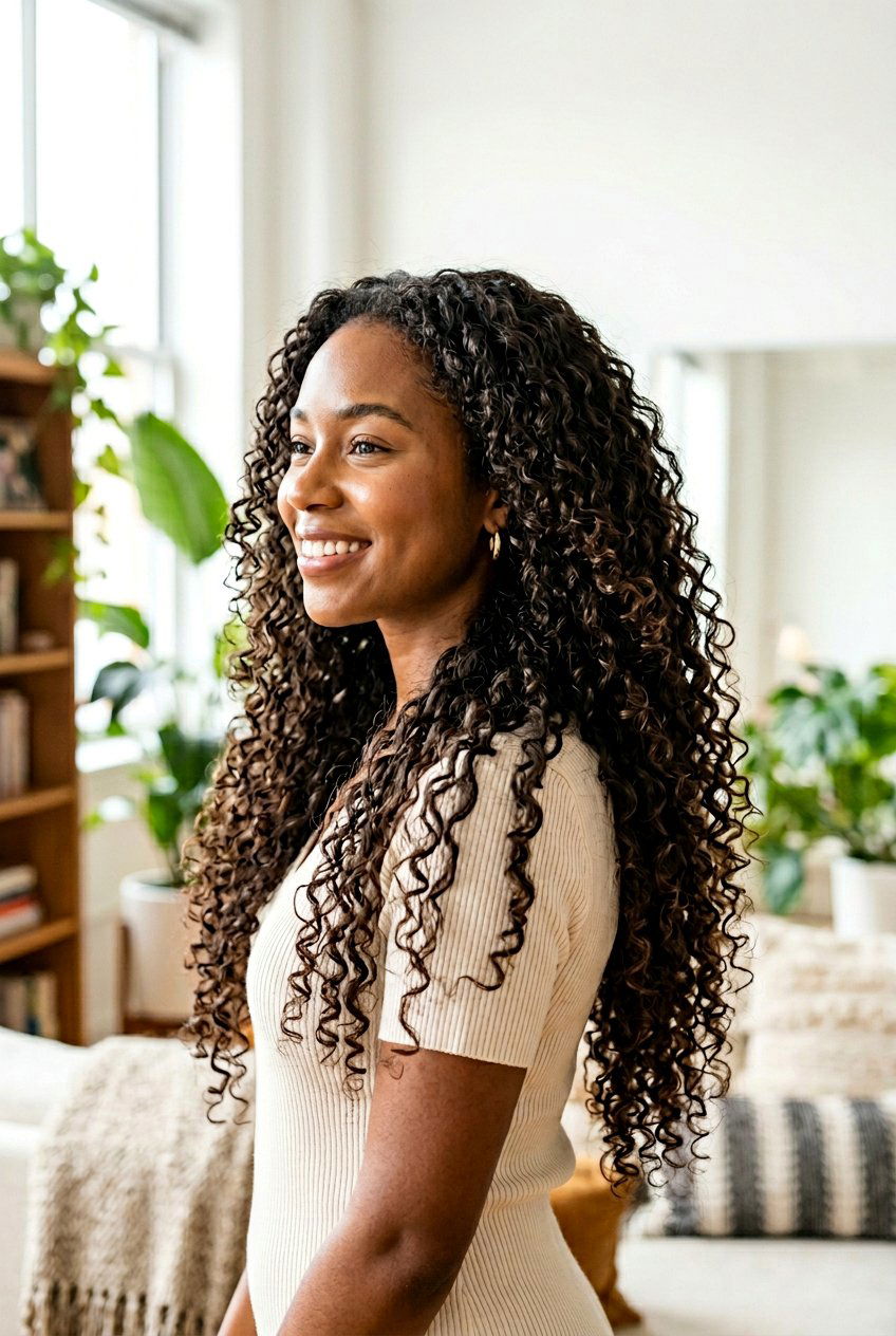 Hip Length Haircut With Long Layers And Natural Curls - 20 hip length haircut with long layers - 20 hip length haircut with long layers