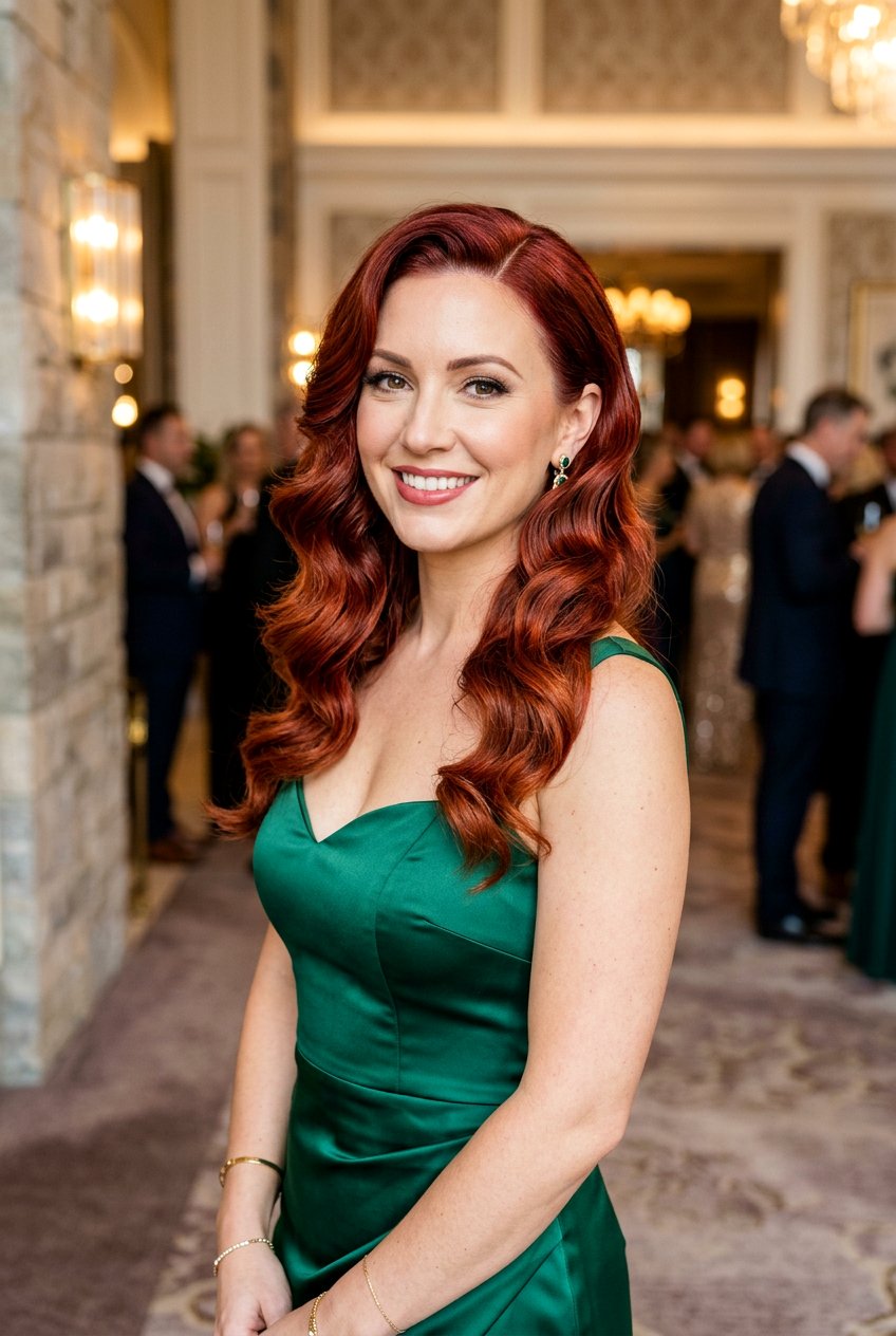 Hollywood Bouncy Red Waves - 20 hollywood waves hairstyle - 20 hollywood waves hairstyle