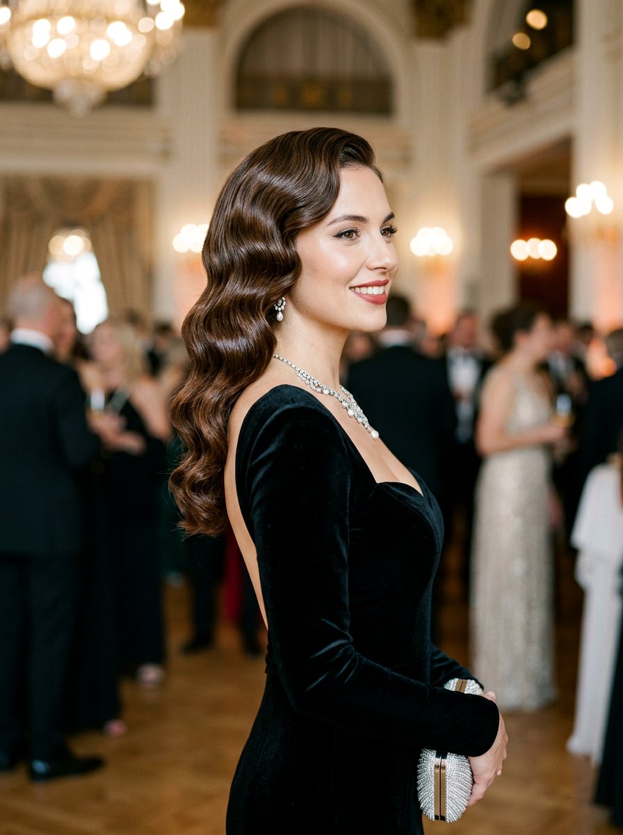 Hollywood Vintage Waves - 20 date night hair ideas for women - 20 date night hair ideas for women