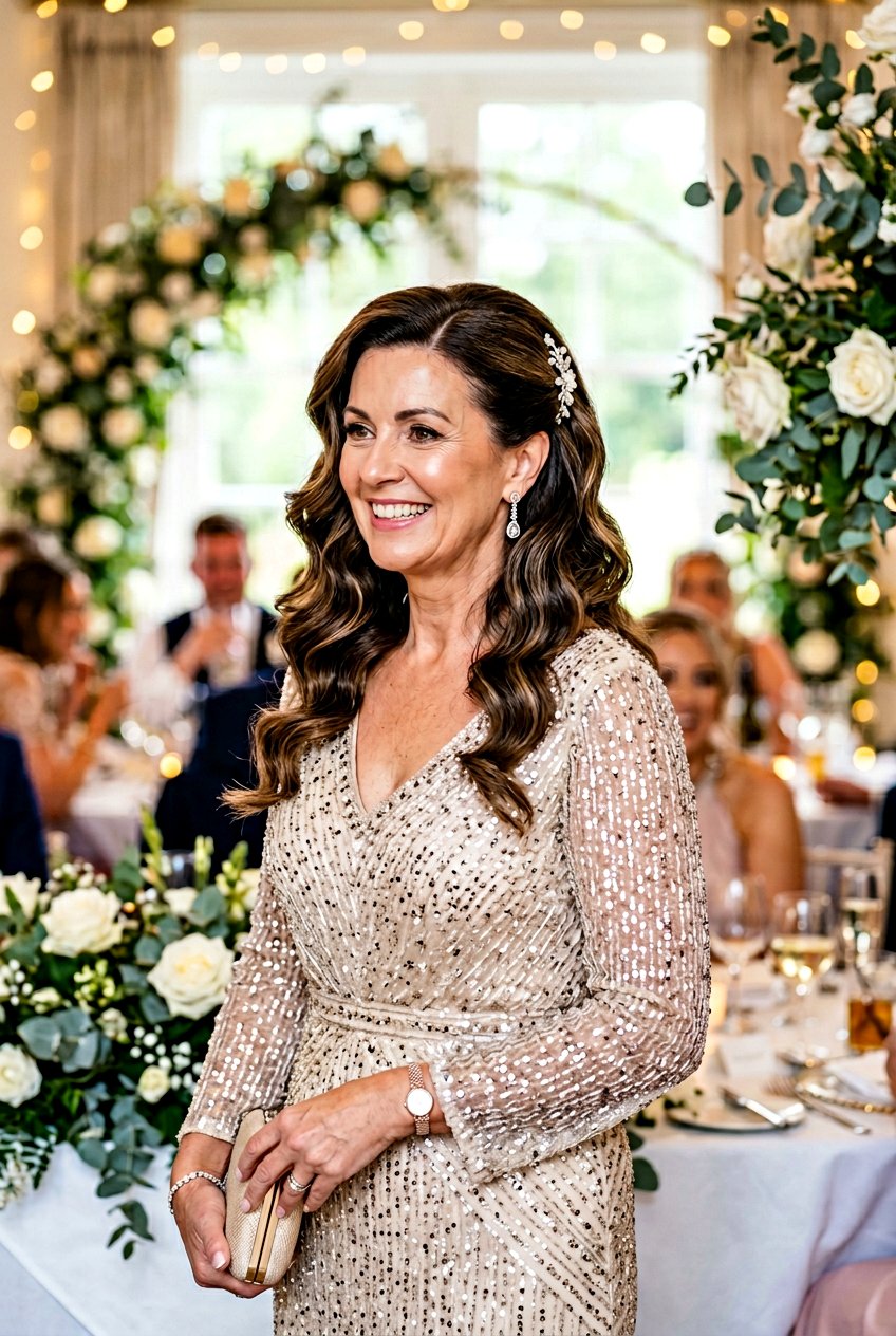 Hollywood Wave Half - 20 half up hairstyle for mother of the bride - 20 half up hairstyle for mother of the bride