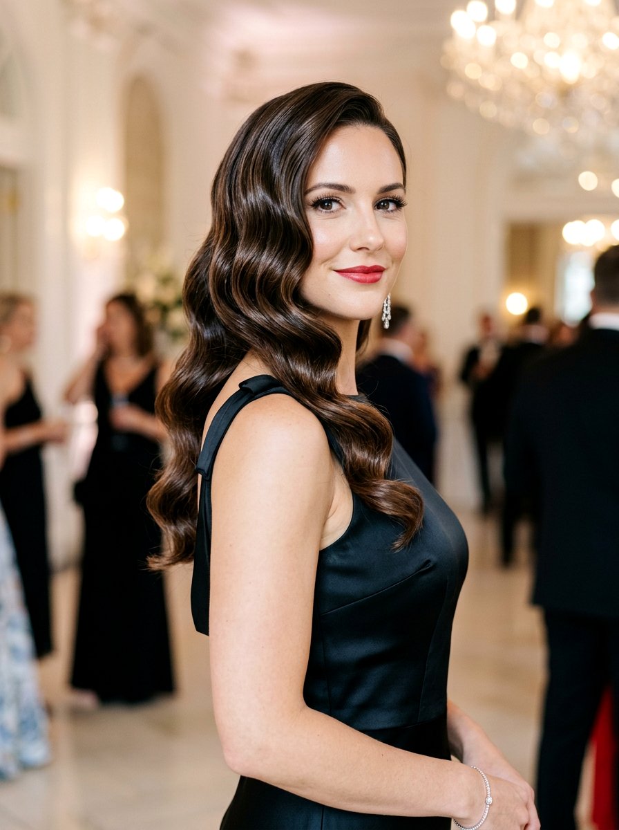 Hollywood Waves - 20 soft glam hairstyle for graduation - 20 soft glam hairstyle for graduation