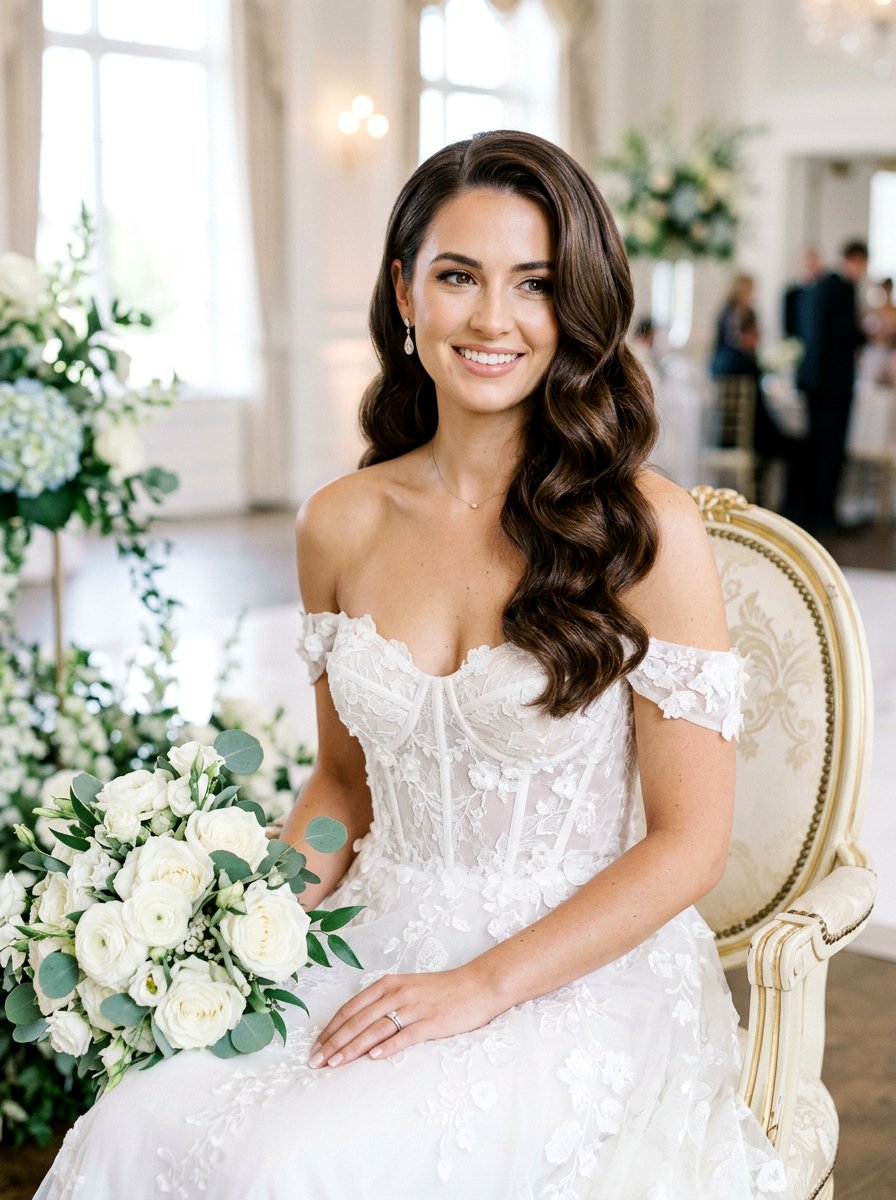 Hollywood Waves - 20 wedding hairstyles for beach ceremony - 20 wedding hairstyles for beach ceremony