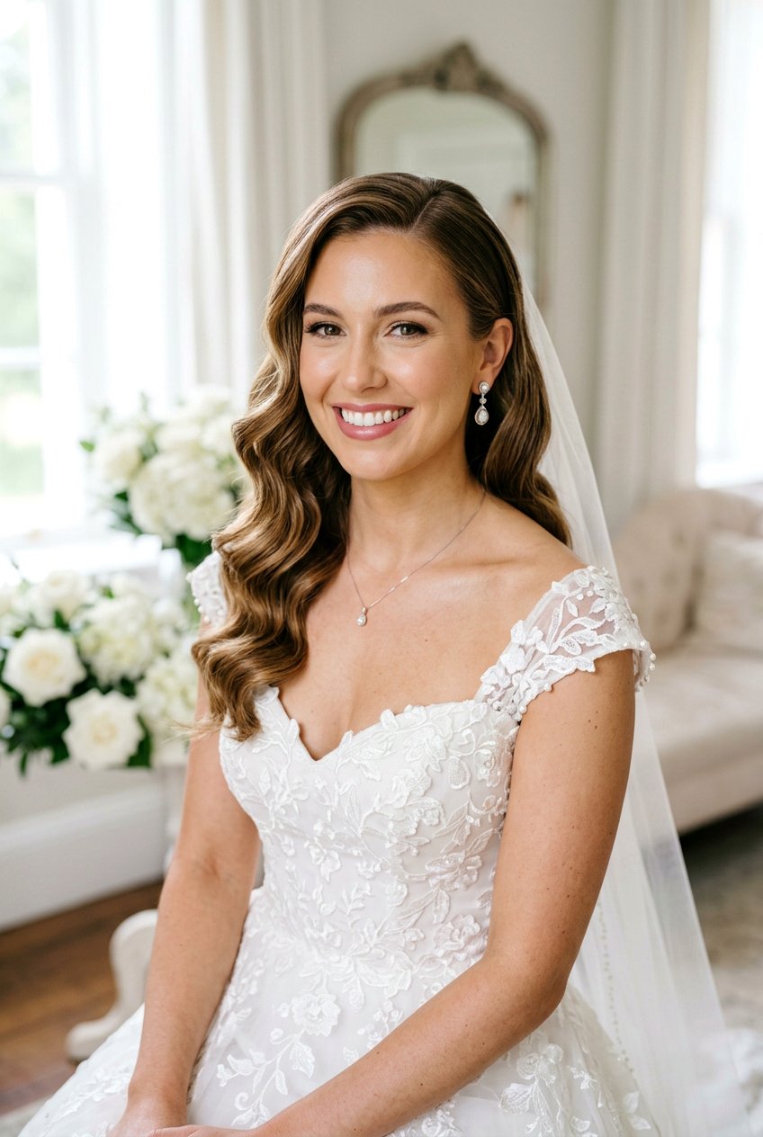 Hollywood Waves - 20 elegant bridal hairstyle for medium hair - 20 elegant bridal hairstyle for medium hair