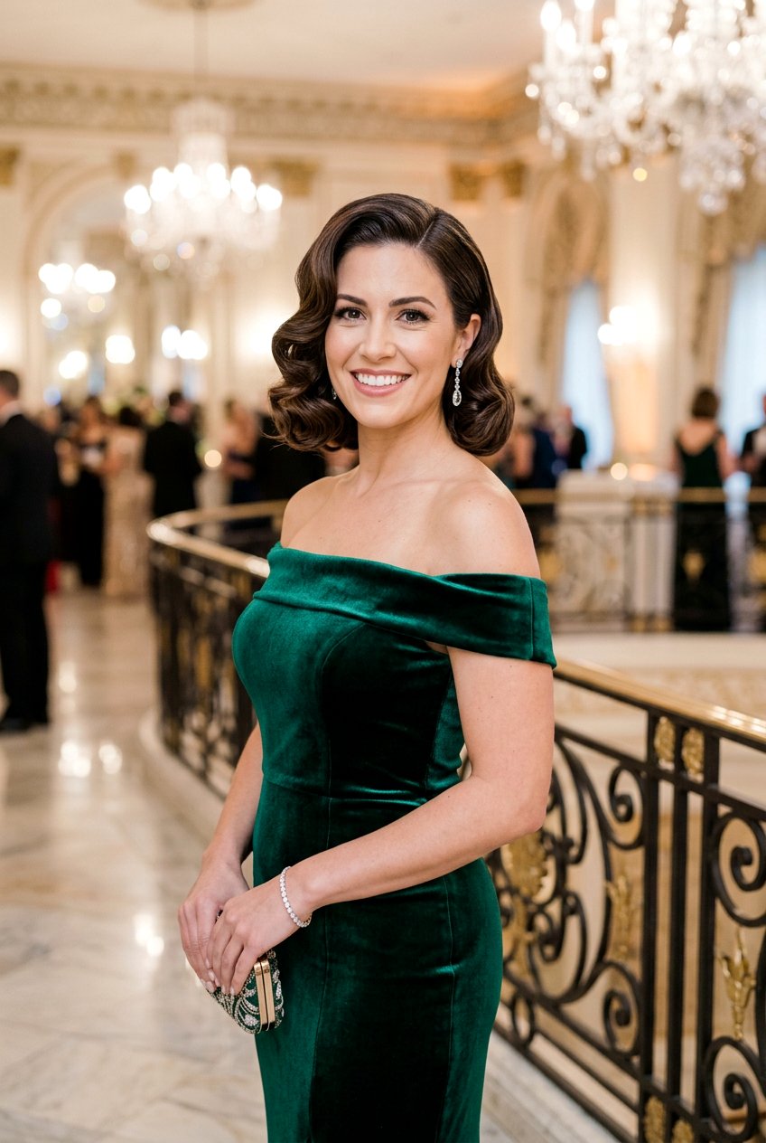 Hollywood Waves Bob - 20 bridesmaid hairstyles for short bob hair - 20 bridesmaid hairstyles for short bob hair