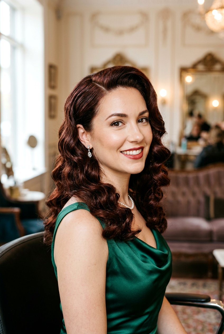 Hollywood Waves For Curly Hair - 20 bridal hairstyle for long curly hair - 20 bridal hairstyle for long curly hair