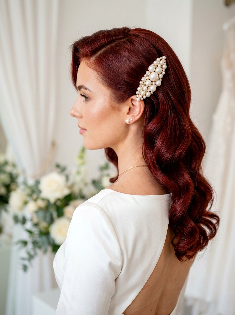 Hollywood Waves Pearl Clips - 20 wedding hairstyles with pearl clips - 20 wedding hairstyles with pearl clips