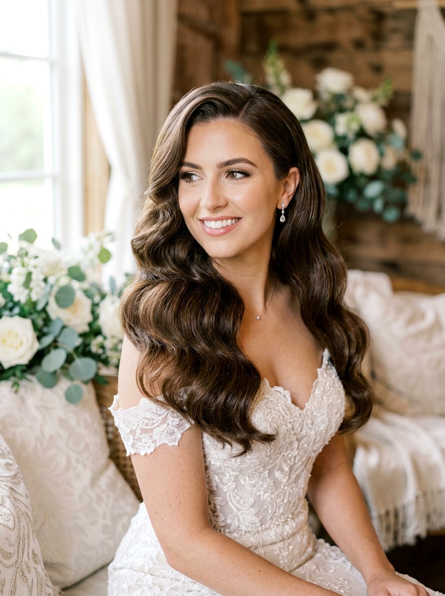 Hollywood Waves Wedding Hair Long Thick - 20 wedding hairstyles for long thick hair - 20 wedding hairstyles for long thick hair