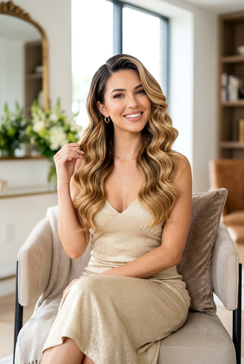 Hollywood Waves With Blonde Balayage - 20 hollywood waves hairstyle - 20 hollywood waves hairstyle