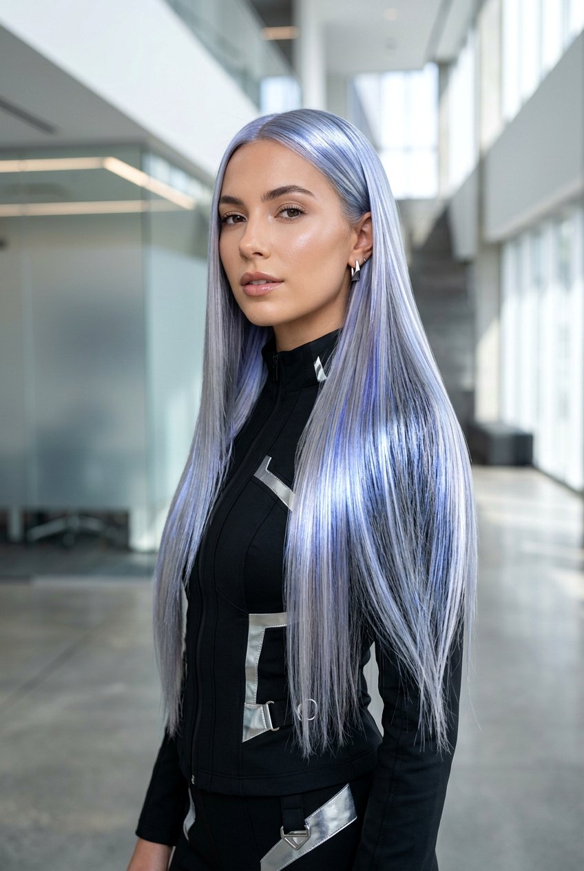 Holographic Chrome Silver Hair Color - 20 holographic hair color - 20 holographic hair color